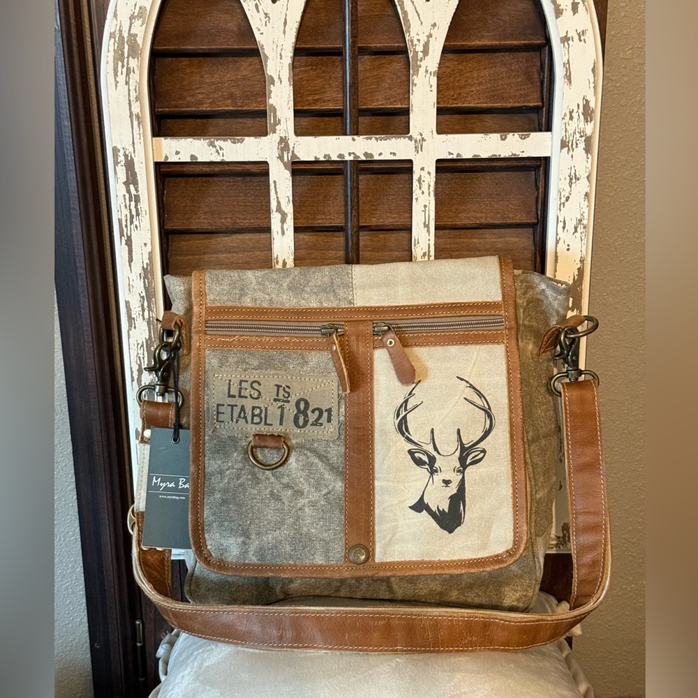 Myra Bag- Deer Print Messenger Bag 🦌